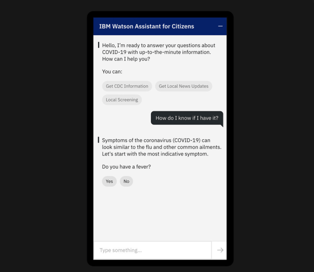 IBM Offers “Watson Assistant for Citizens” to Provide Responses to COVID-19 Questions